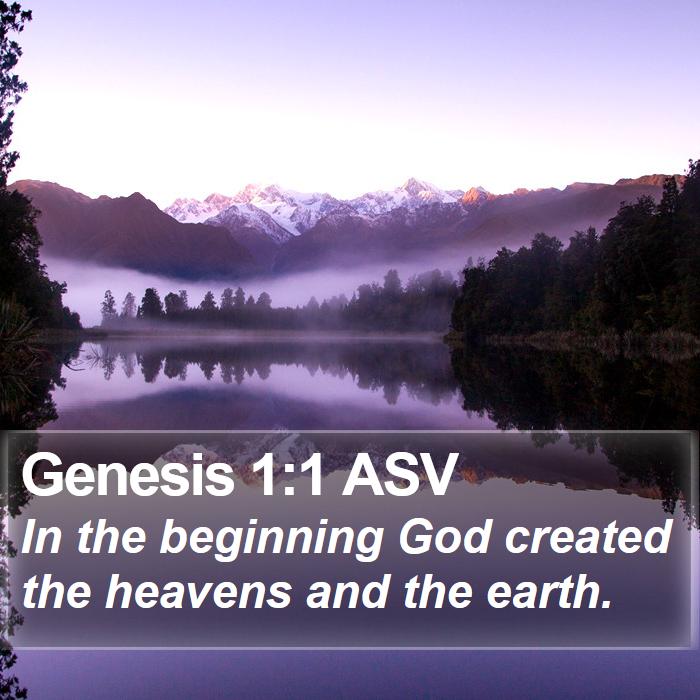 Genesis 1:1 ASV Bible Study