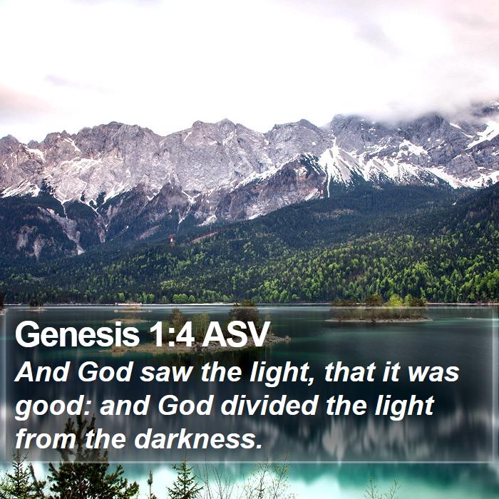 Genesis 1:4 ASV Bible Study