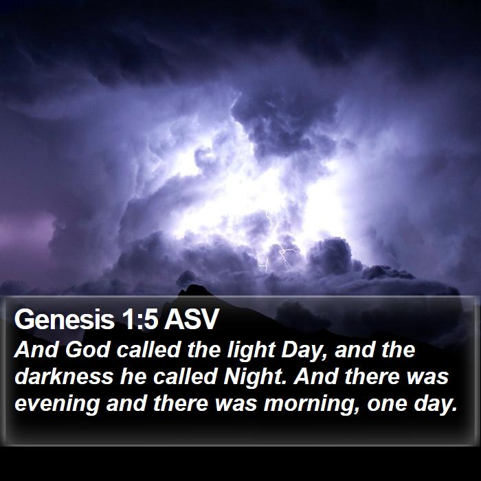 Genesis 1:5 ASV Bible Study