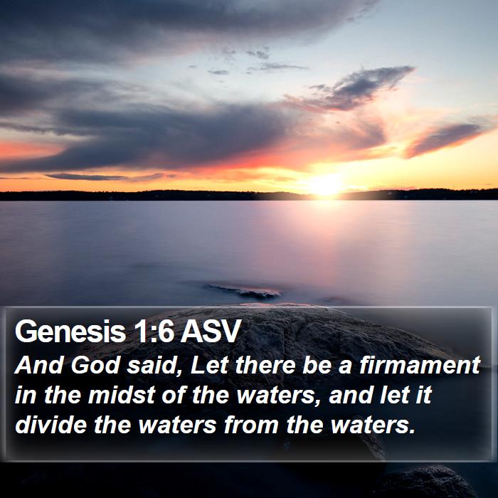 Genesis 1:6 ASV Bible Study