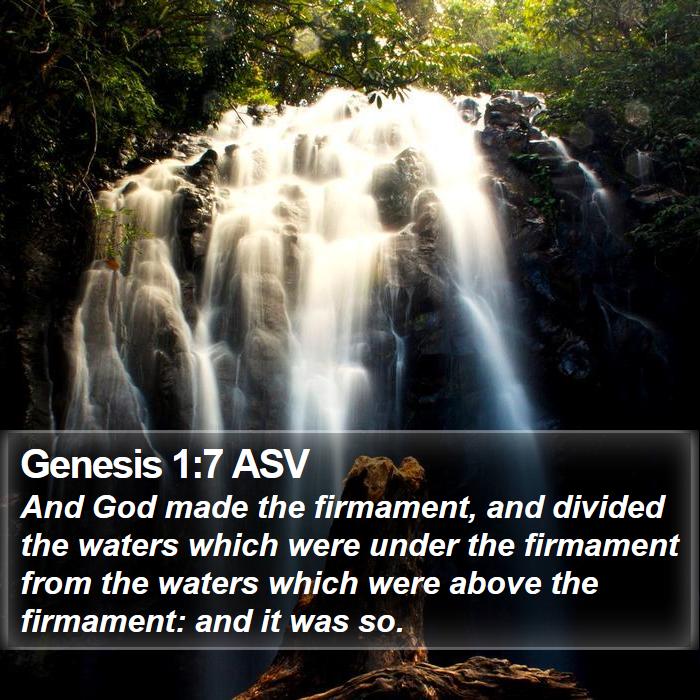 Genesis 1:7 ASV Bible Study