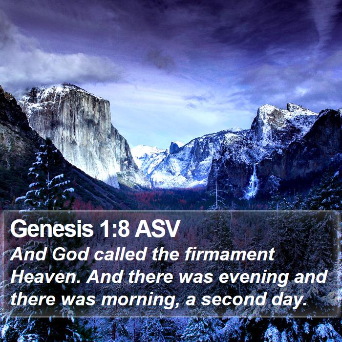 Genesis 1:8 ASV Bible Study