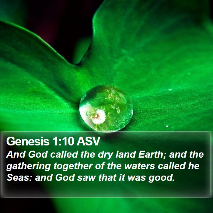 Genesis 1:10 ASV Bible Study