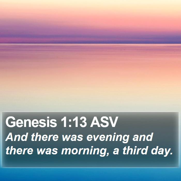 Genesis 1:13 ASV Bible Study