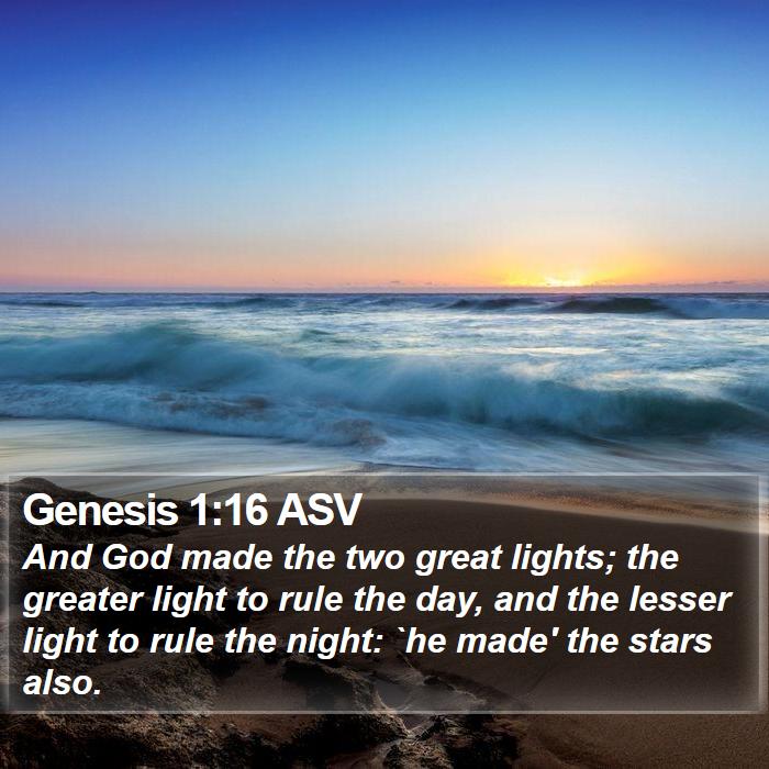 Genesis 1:16 ASV Bible Study