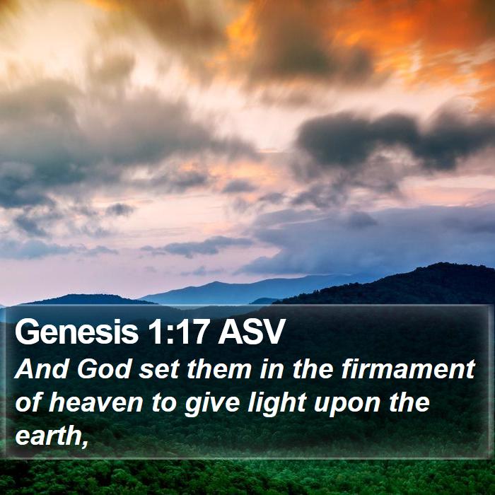 Genesis 1:17 ASV Bible Study