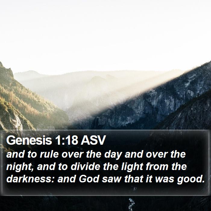 Genesis 1:18 ASV Bible Study