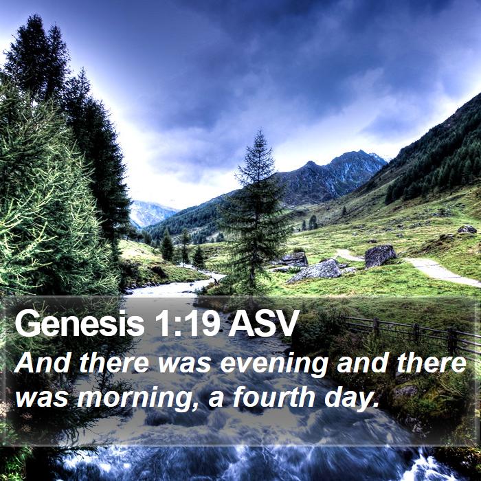 Genesis 1:19 ASV Bible Study