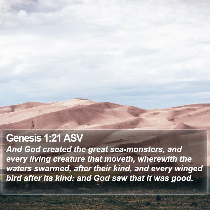 Genesis 1:21 ASV Bible Study