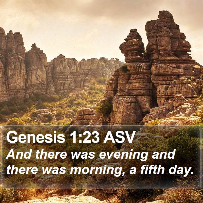 Genesis 1:23 ASV Bible Study