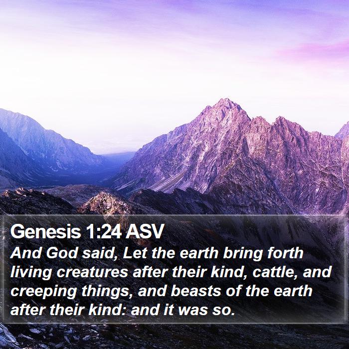 Genesis 1:24 ASV Bible Study