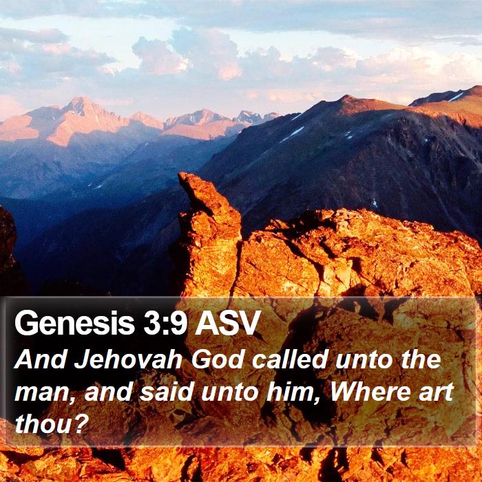 Genesis 3:9 ASV Bible Study