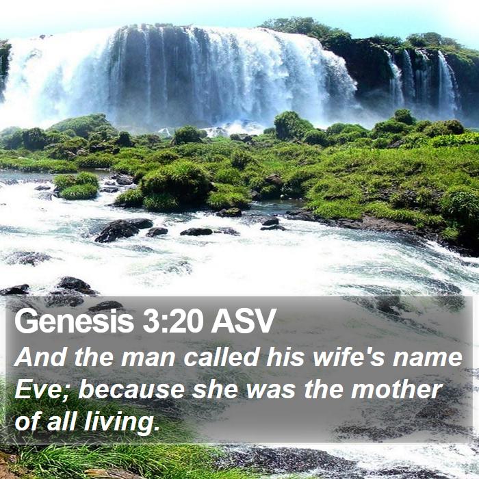 Genesis 3:20 ASV Bible Study