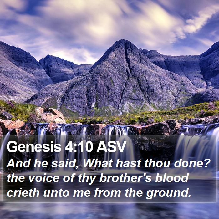 Genesis 4:10 ASV Bible Study