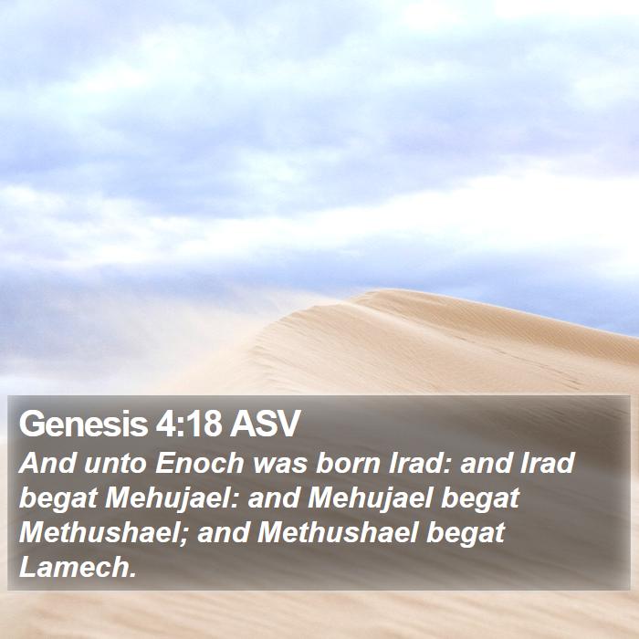 Genesis 4:18 ASV Bible Study