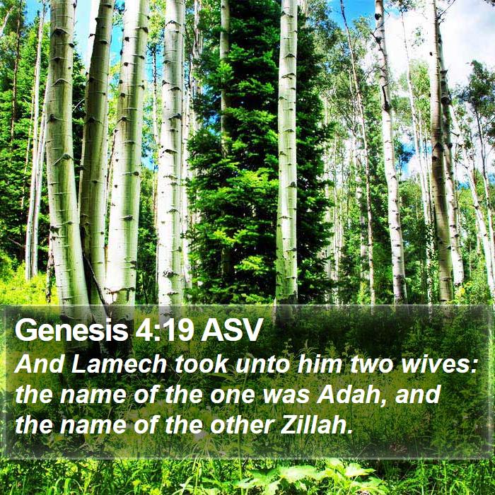 Genesis 4:19 ASV Bible Study