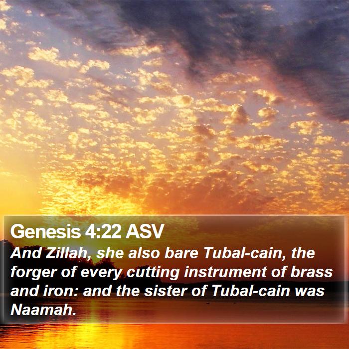 Genesis 4:22 ASV Bible Study