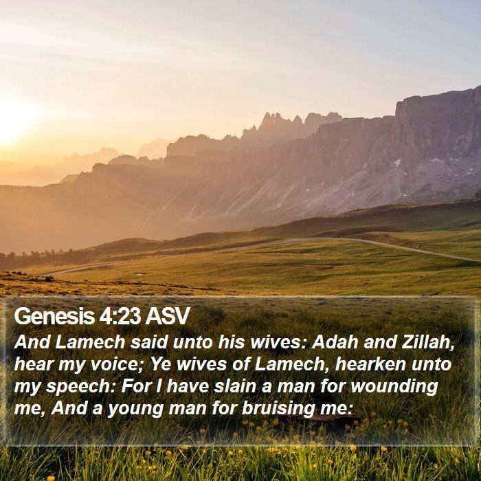 Genesis 4:23 ASV Bible Study