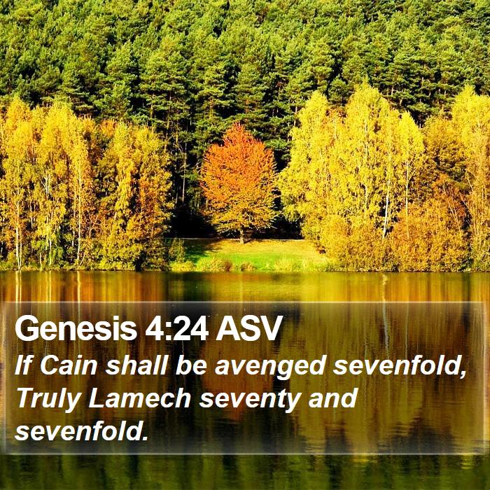 Genesis 4:24 ASV Bible Study