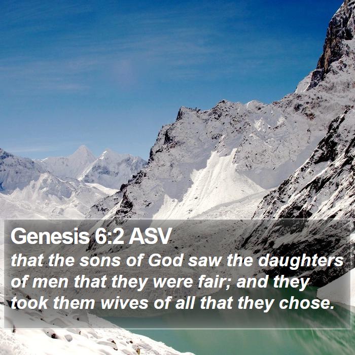 Genesis 6:2 ASV Bible Study