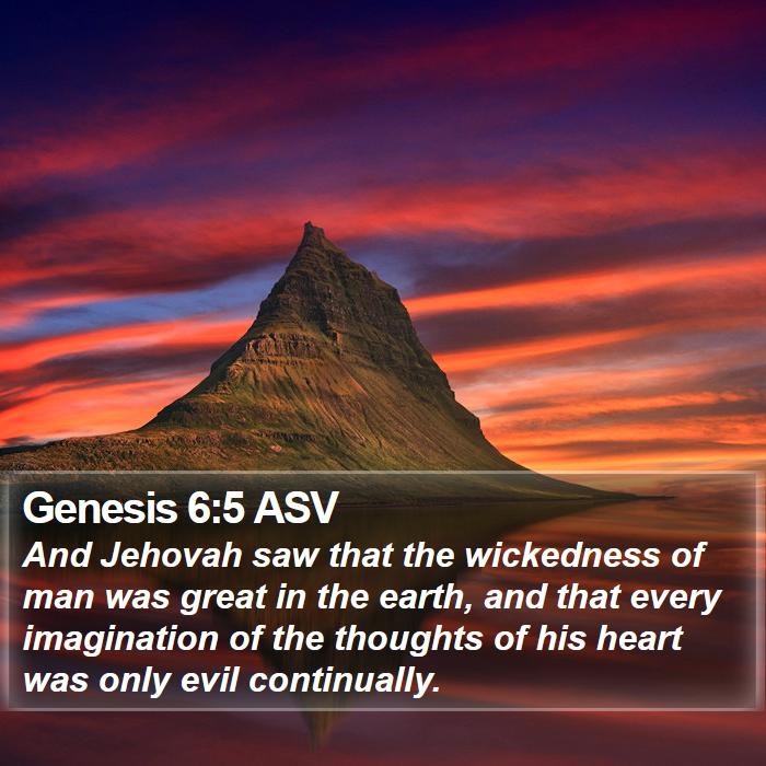 Genesis 6:5 ASV Bible Study