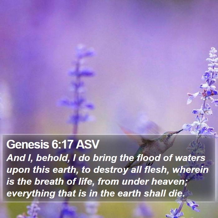 Genesis 6:17 ASV Bible Study