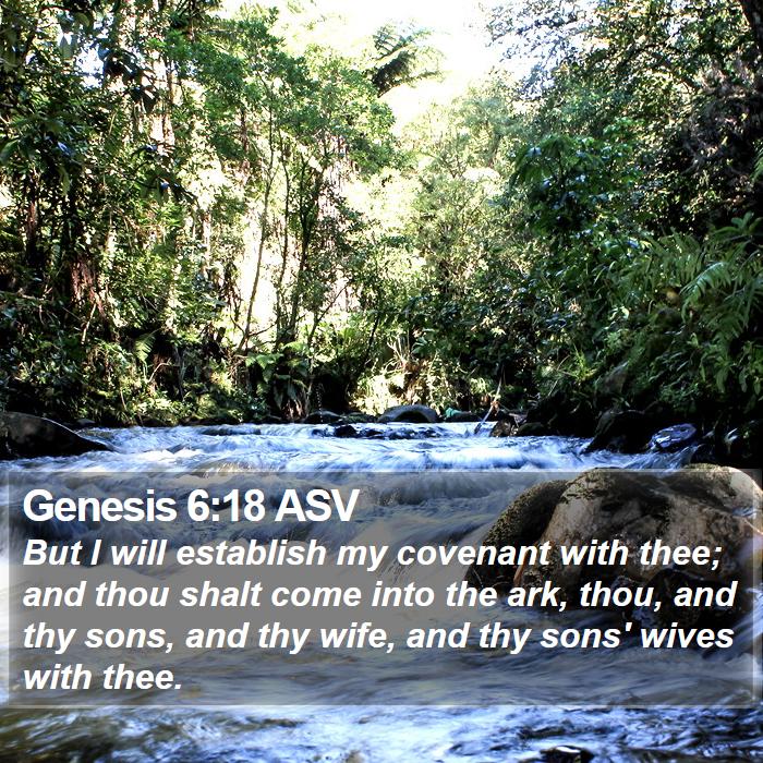 Genesis 6:18 ASV Bible Study