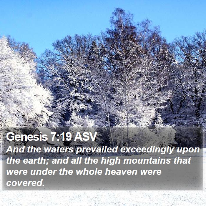 Genesis 7:19 ASV Bible Study