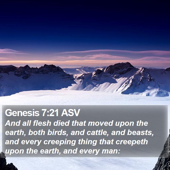 Genesis 7:21 ASV Bible Study