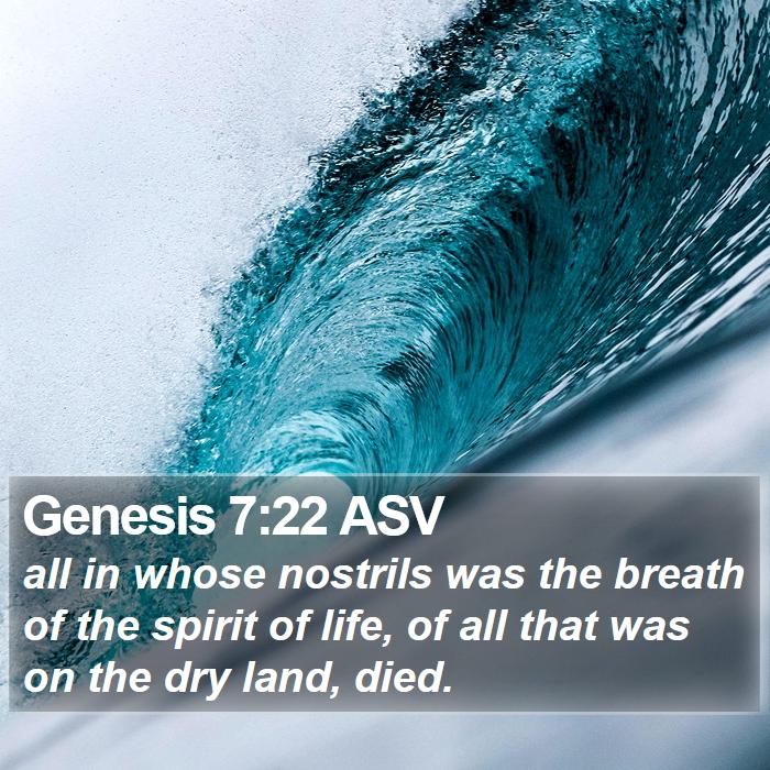 Genesis 7:22 ASV Bible Study