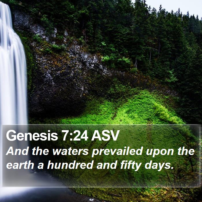 Genesis 7:24 ASV Bible Study