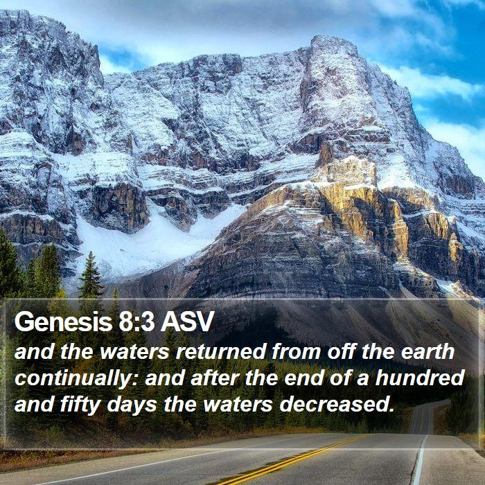 Genesis 8:3 ASV Bible Study