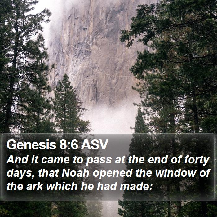 Genesis 8:6 ASV Bible Study