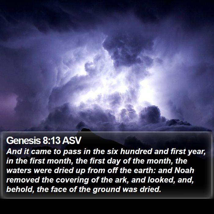 Genesis 8:13 ASV Bible Study