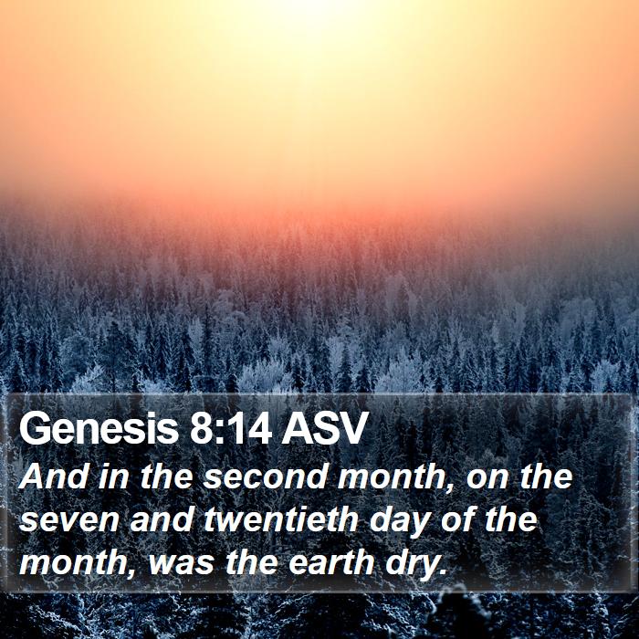 Genesis 8:14 ASV Bible Study