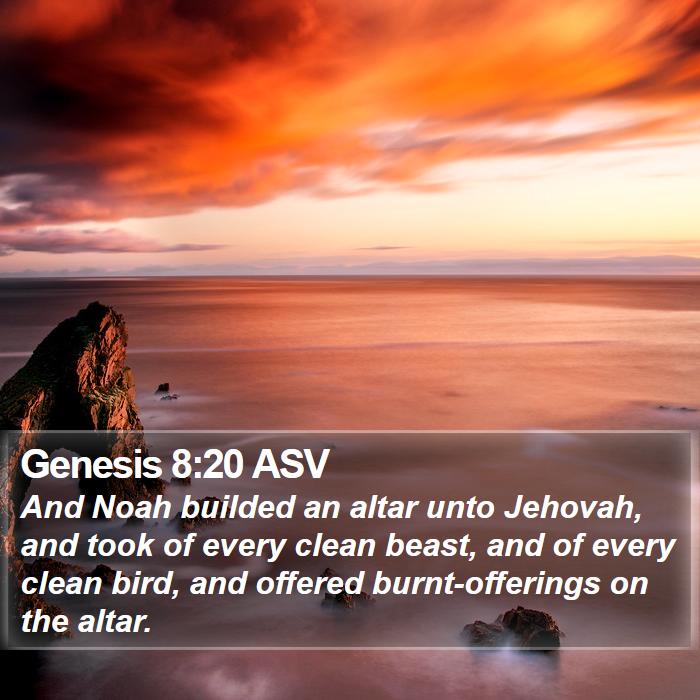 Genesis 8:20 ASV Bible Study