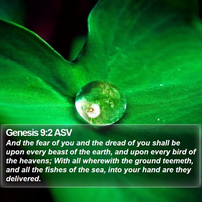 Genesis 9:2 ASV Bible Study