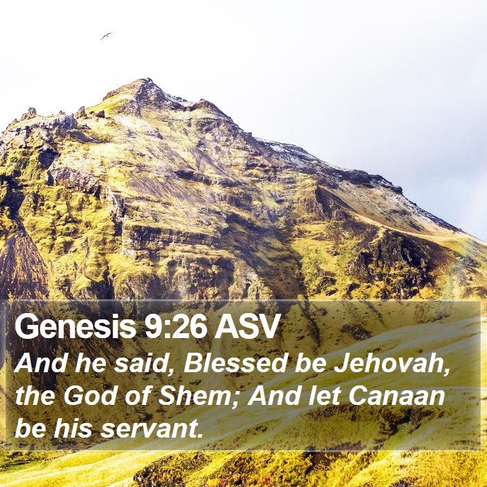 Genesis 9:26 ASV Bible Study