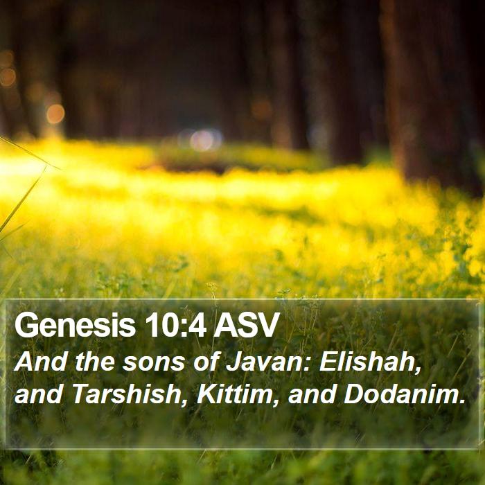 Genesis 10:4 ASV Bible Study