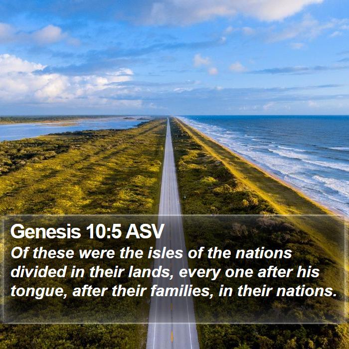 Genesis 10:5 ASV Bible Study