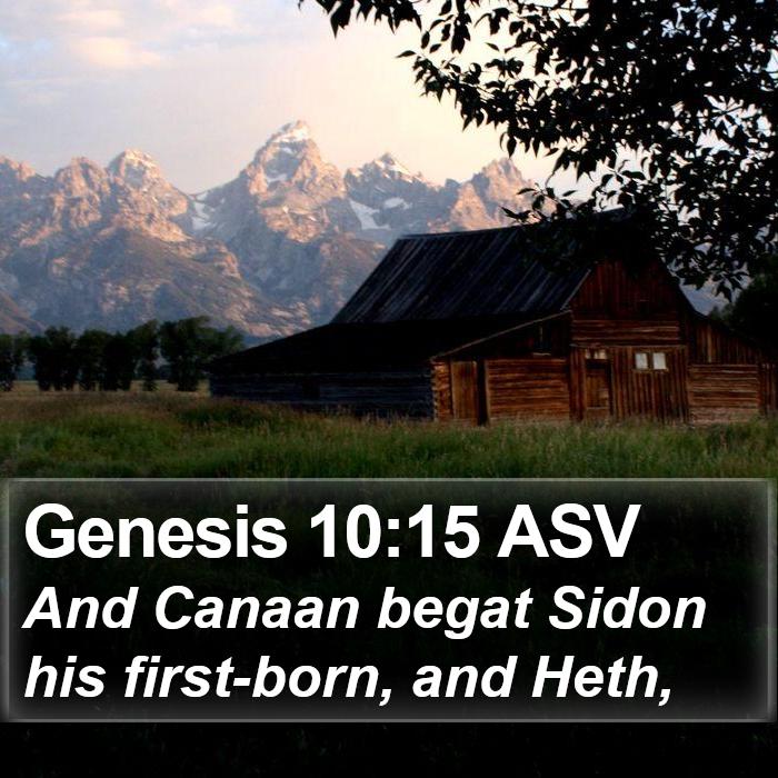 Genesis 10:15 ASV Bible Study