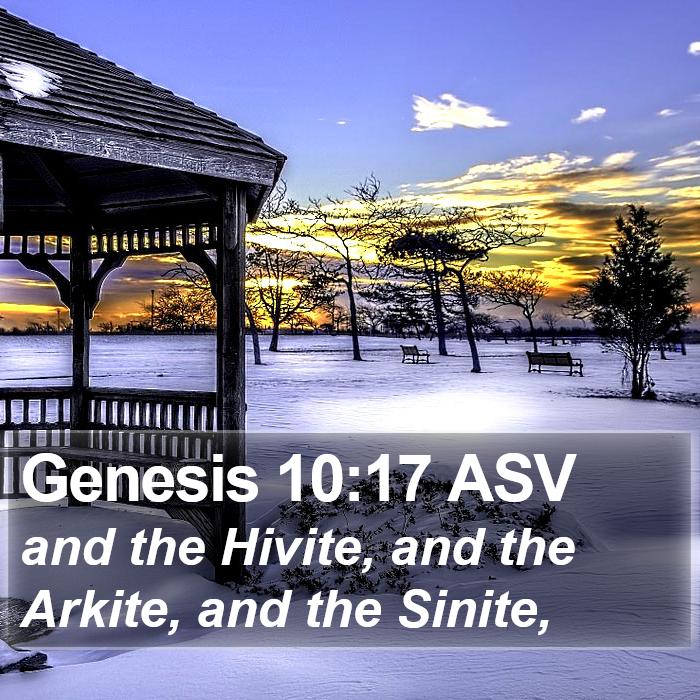 Genesis 10:17 ASV Bible Study