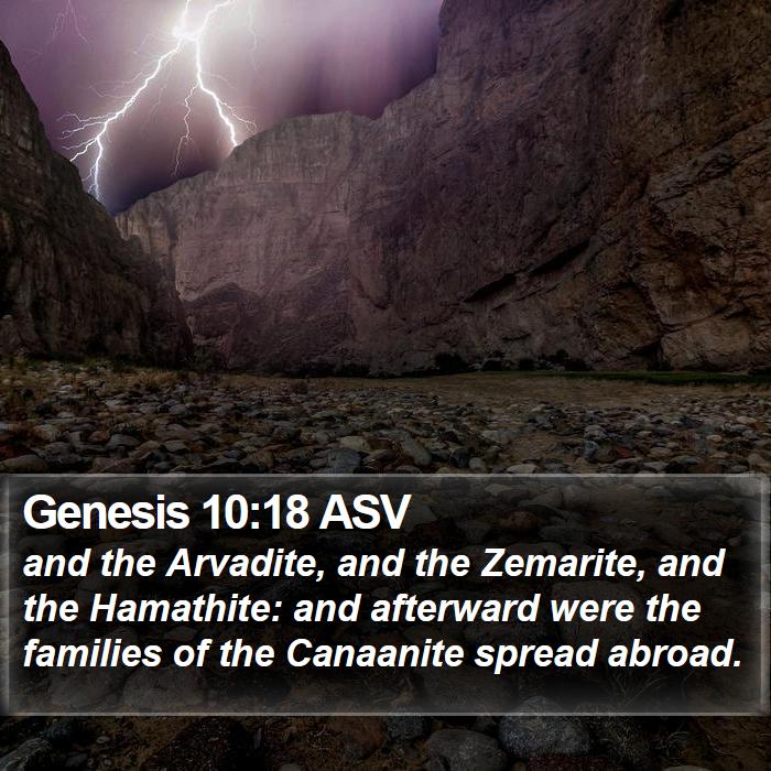 Genesis 10:18 ASV Bible Study