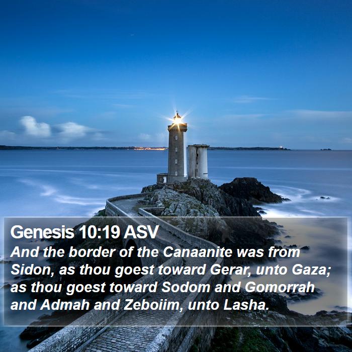 Genesis 10:19 ASV Bible Study