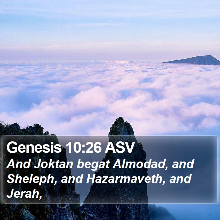 Genesis 10:26 ASV Bible Study