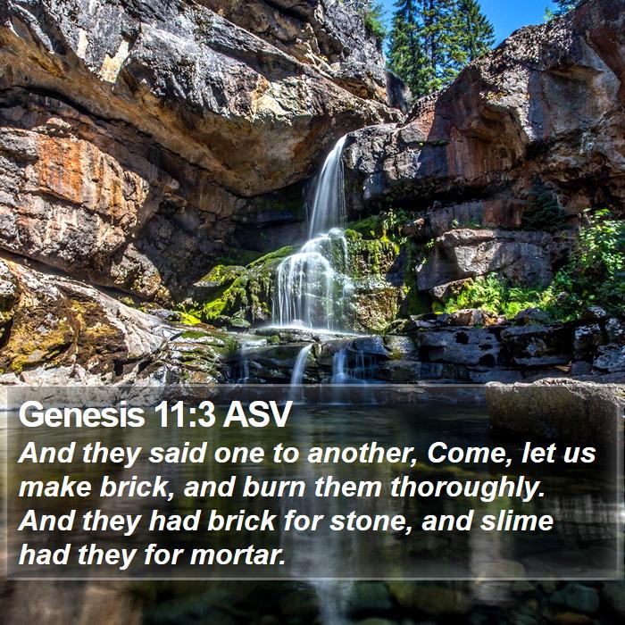 Genesis 11:3 ASV Bible Study