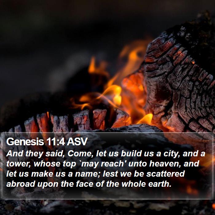 Genesis 11:4 ASV Bible Study