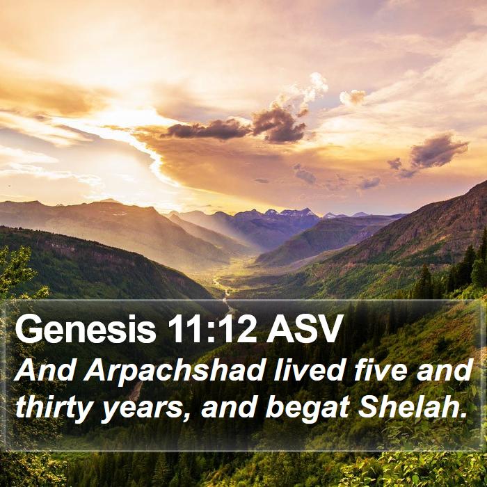 Genesis 11:12 ASV Bible Study