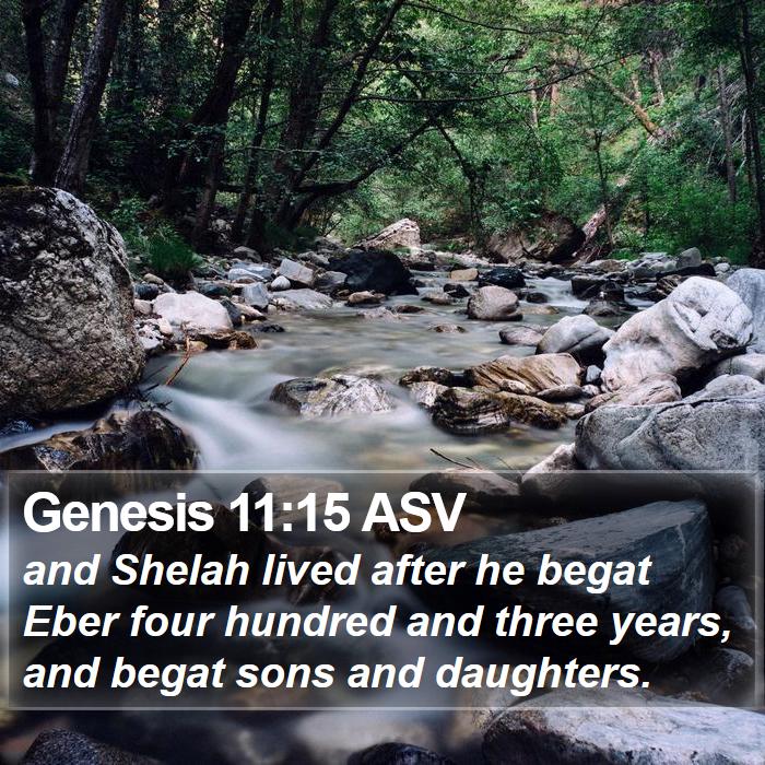 Genesis 11:15 ASV Bible Study