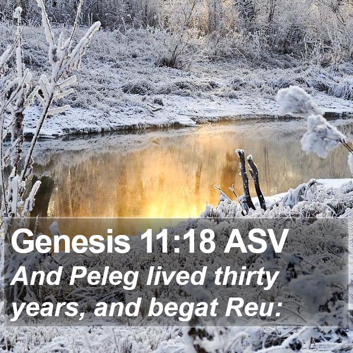 Genesis 11:18 ASV Bible Study